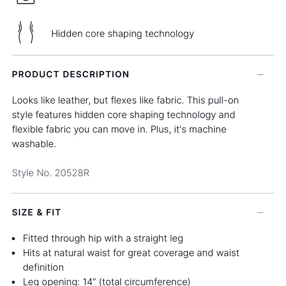 Spanx leather like straight leg pants - Picture 5 of 6